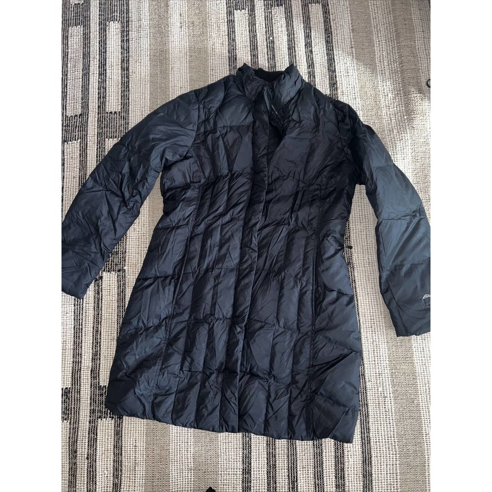 Eddie Bauer Women's XL Tall Goose down Parka Puffer Jacket Coat Black